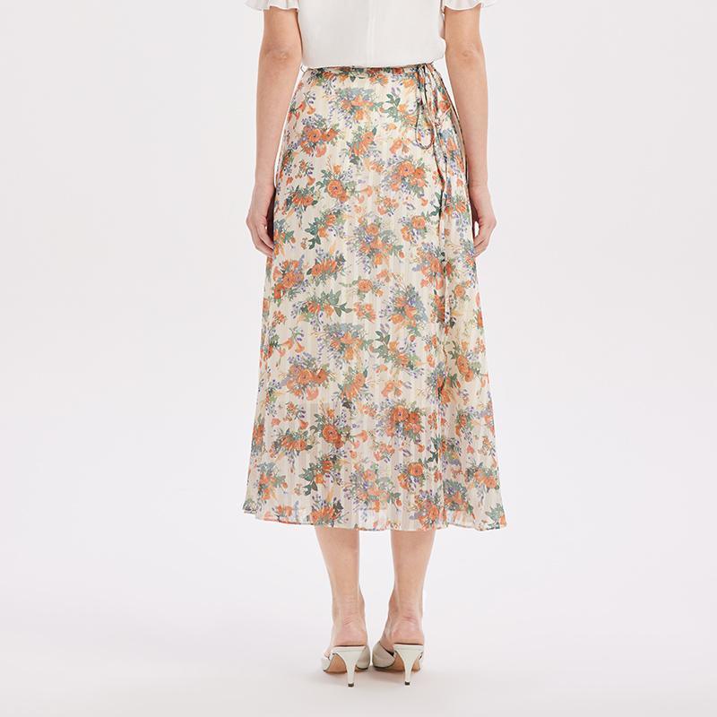 Retro One-Pieced Floral Skirt GOELIA