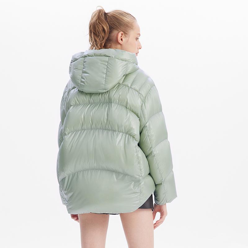 Green Goose Down Crop Puffer GOELIA