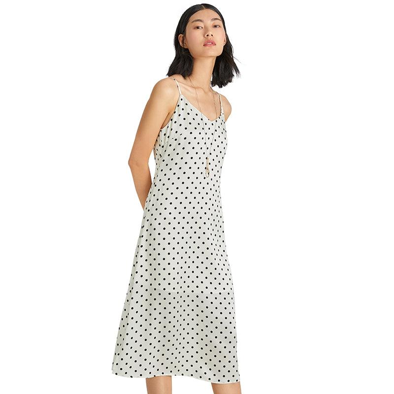 Acetate Polka Dots Slip Dress GOELIA