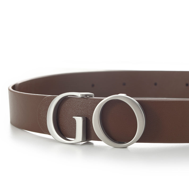 GO Letter Middle Size Women Leather Belt GOELIA