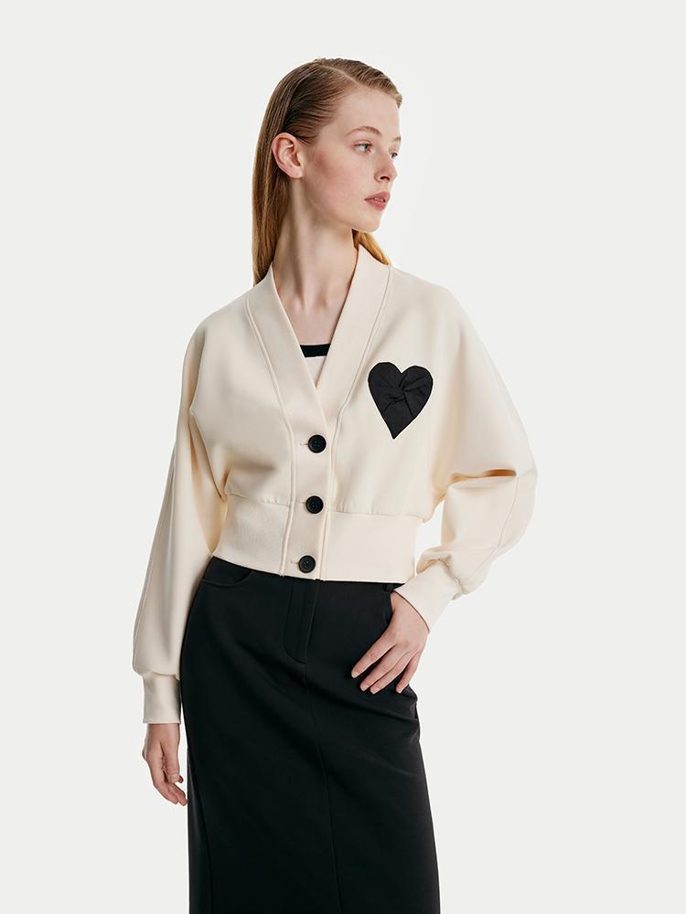 Air Layer Heart Crop Jacket GOELIA