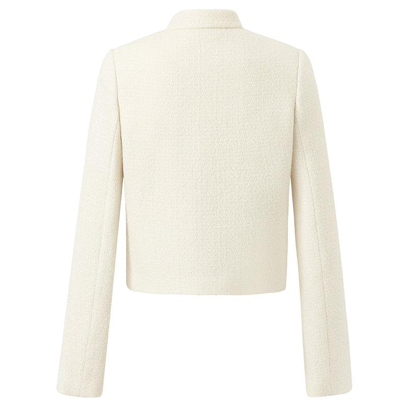 Wool Blend Small Fragrant Standing Collar Jacket GOELIA