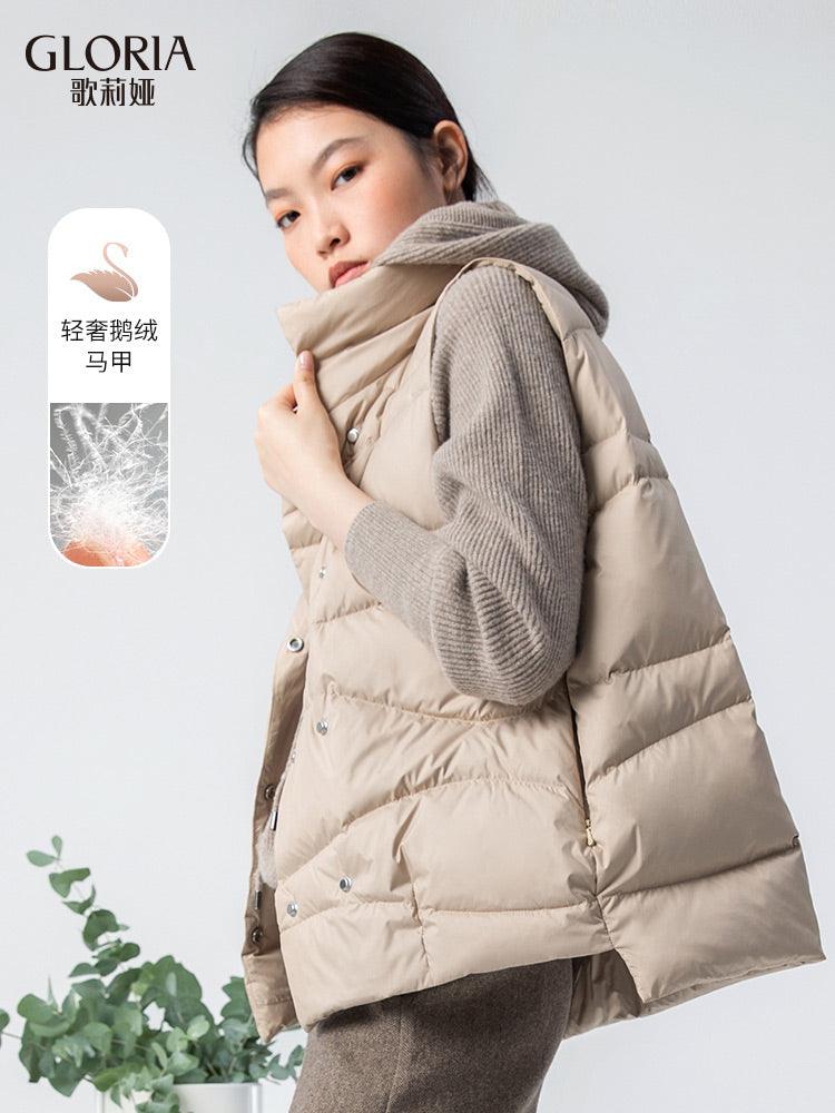 White Goose Down Vest GOELIA