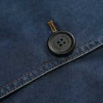 Denim Lapel Women Trench Coat With Belt GOELIA