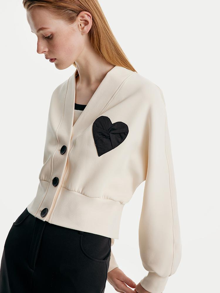 Air Layer Heart Crop Jacket GOELIA