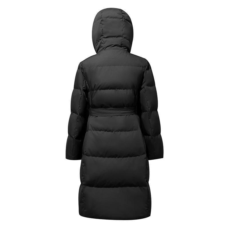 Hooded Long Goose Down Jacket GOELIA