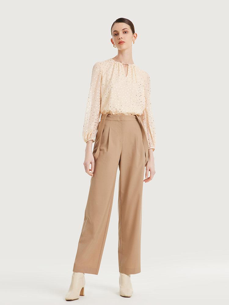 Worsted Wool Strap Pants GOELIA