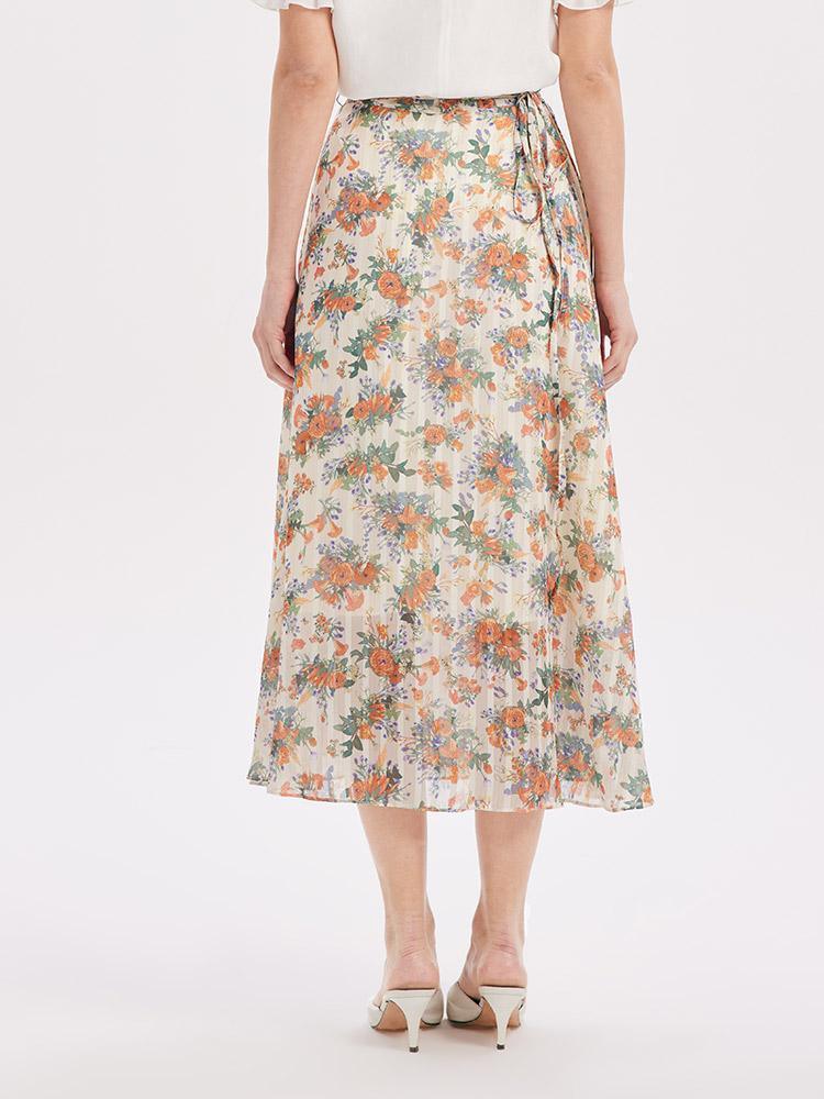 Retro One-Pieced Floral Skirt GOELIA