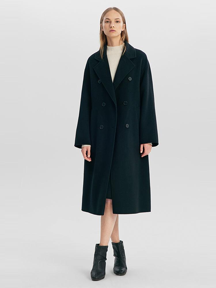 Mulberry Silk Double-faced Woolen Coat GOELIA