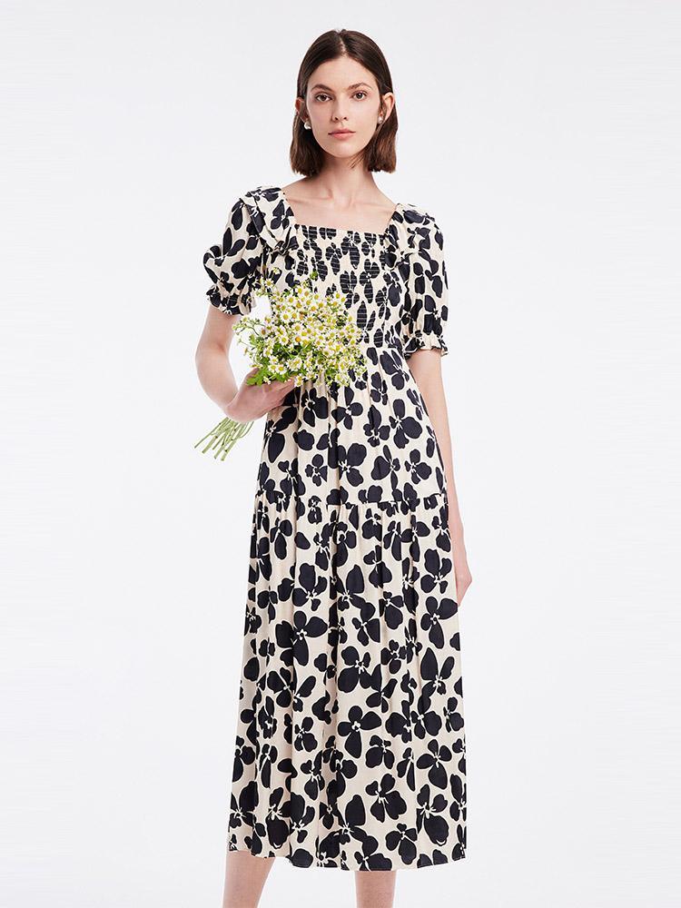 Off-Shoulder Floral Maxi Dress GOELIA