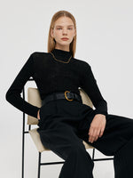 Sequins Sheath Mock Neck Women Sweater GOELIA