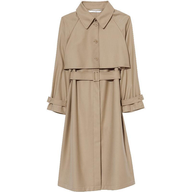 Worsted Wool Trench Coat (Jacket+Vest Dress) GOELIA