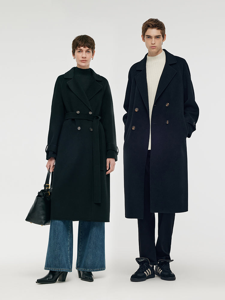 100% Wool Longline Unisex Overcoat GOELIA