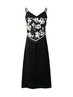 Triacetic Acid Suspender Dress With 14mm Silk Suspender Two-piece Set GOELIA