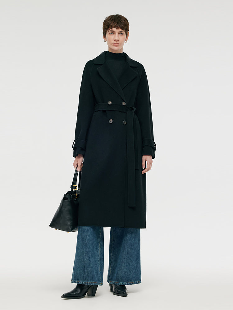 100% Wool Longline Unisex Overcoat GOELIA