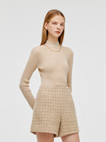 Sequins Sheath Mock Neck Women Sweater GOELIA