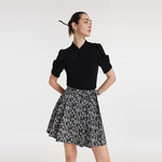 Rose Print Wrapped Ruffle Women Mini Dress GOELIA