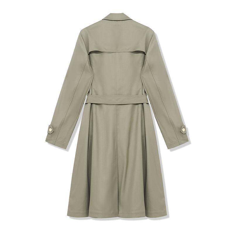 Worsted Wool Trench Coat With Belt GOELIA