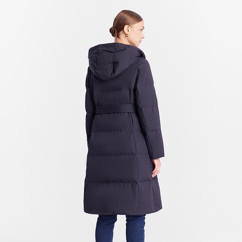 Hooded Long Goose Down Jacket GOELIA