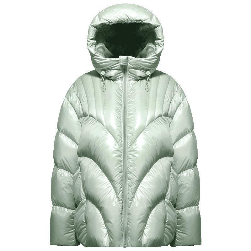 Green Goose Down Crop Puffer GOELIA