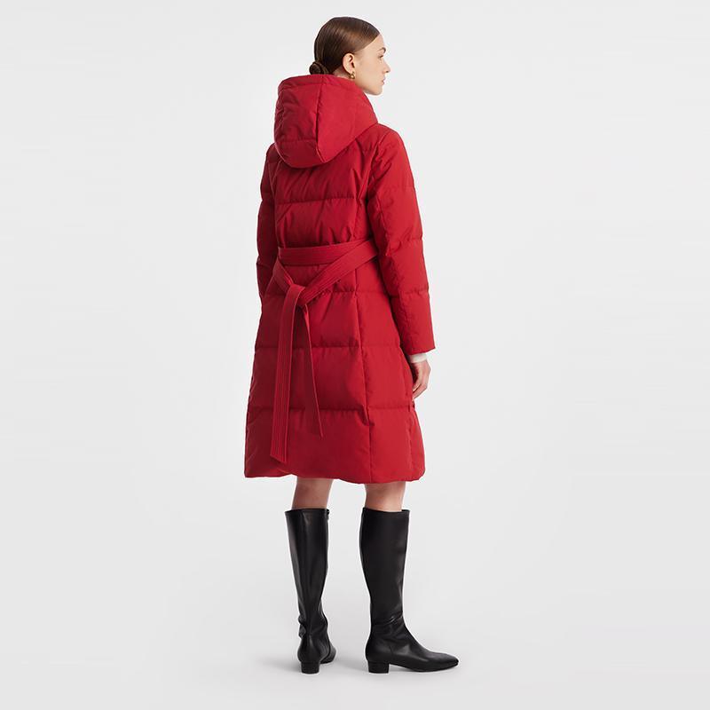 Hooded Long Goose Down Jacket GOELIA