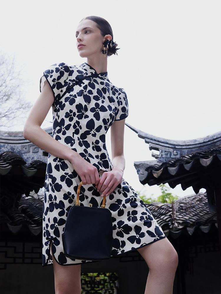 Floral Cheongsam Dress GOELIA