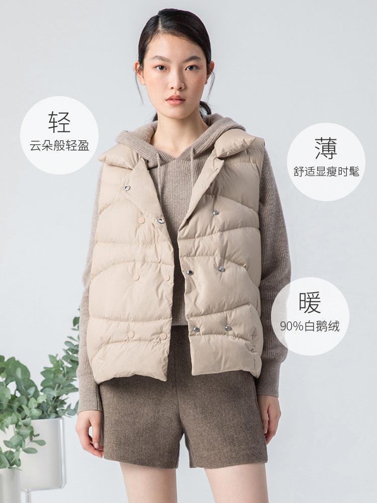 White Goose Down Vest GOELIA