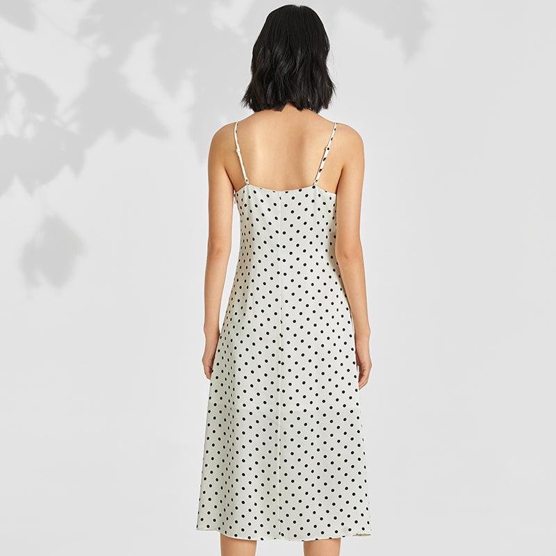 Acetate Polka Dots Slip Dress GOELIA