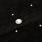 Black V-Neck Rhinestone Knitted Women Cardigan GOELIA