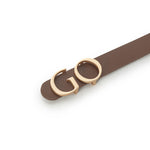 GO Letter Middle Size Women Leather Belt GOELIA