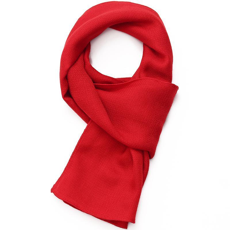 Red Wool Scarves Set GOELIA