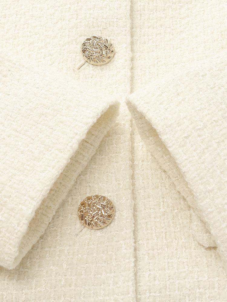 Wool Blend Small Fragrant Standing Collar Jacket GOELIA