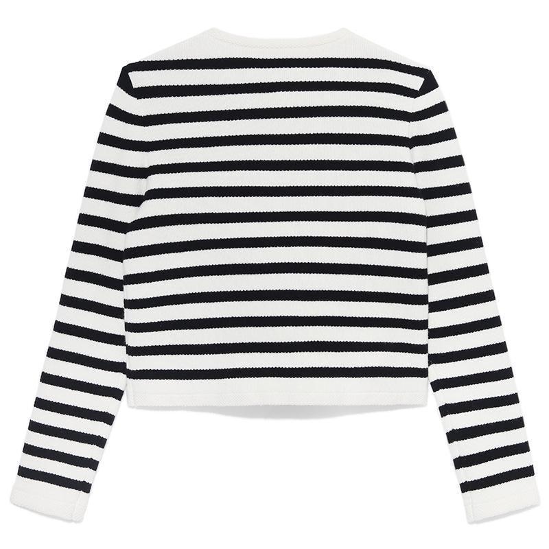 Button Up Wool Striped Cardigan GOELIA