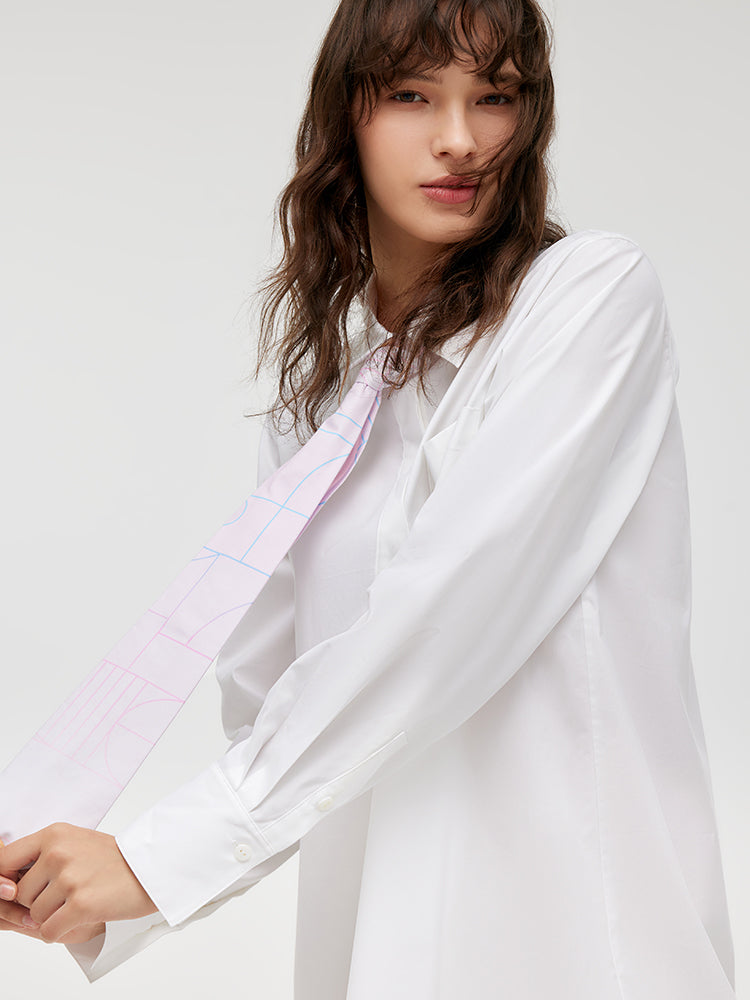 GOELIA X CHRISTINE PHUNG Shirt Dress With Necktie GOELIA