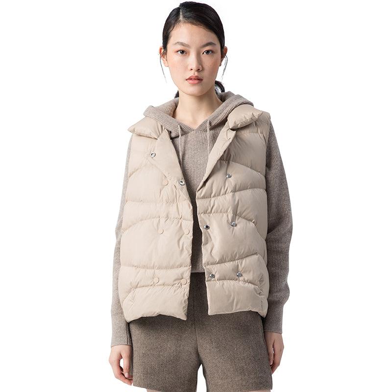 White Goose Down Vest GOELIA