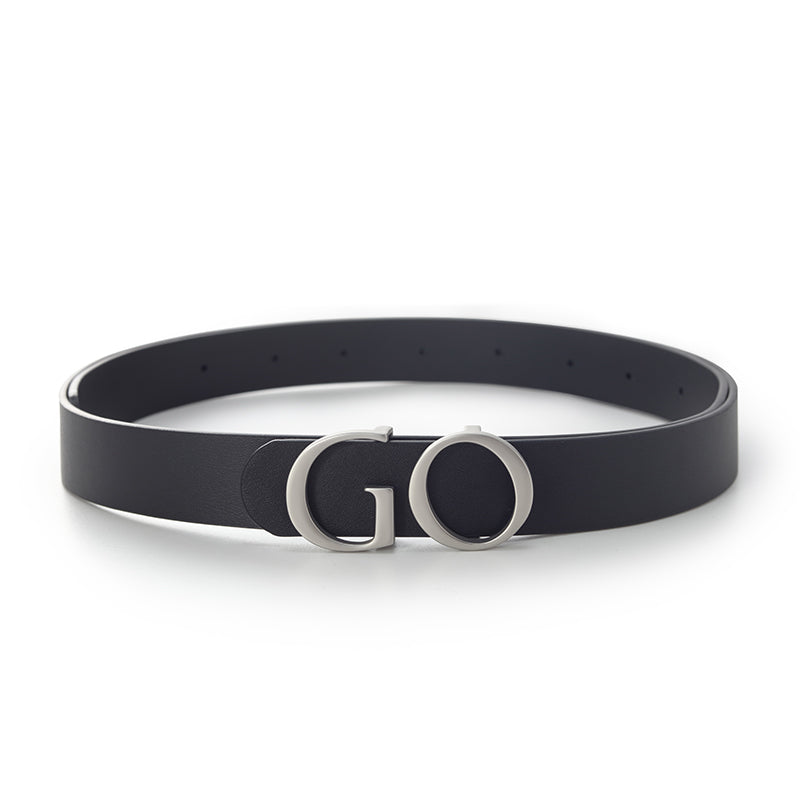 GO Letter Middle Size Women Leather Belt GOELIA