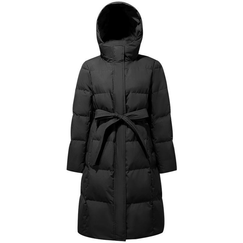 Hooded Long Goose Down Jacket GOELIA