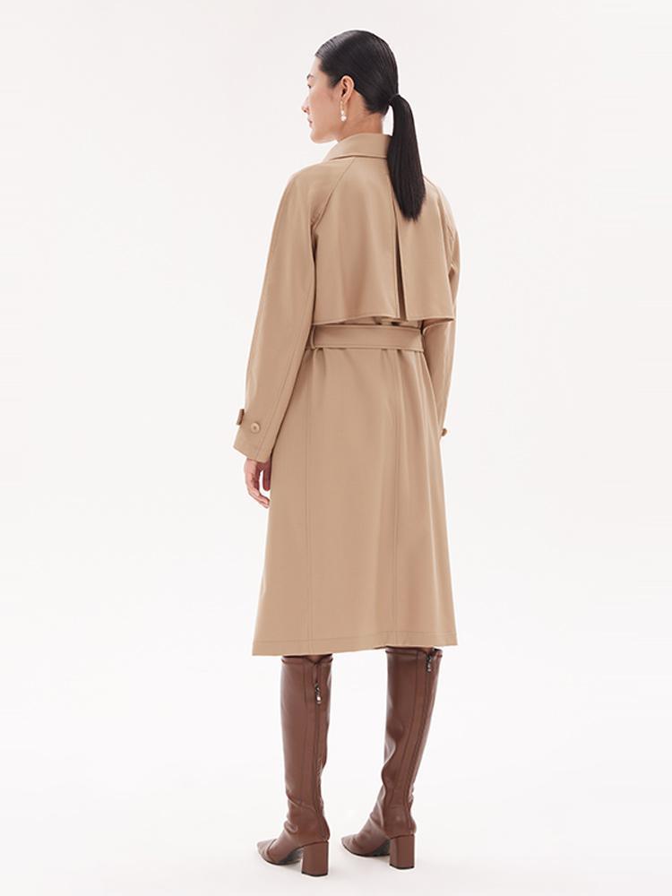 Worsted Wool Trench Coat (Jacket+Vest Dress) GOELIA