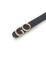 GO Letter Middle Size Women Leather Belt GOELIA