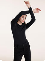 Pure Washable Wool Sheath Knit Sweater GOELIA