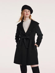 Tencel Wool Lapel Doubled-Faced Coat GOELIA