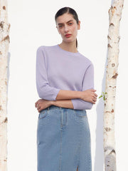 Purple Tencel & Mulberry Silk Top GOELIA