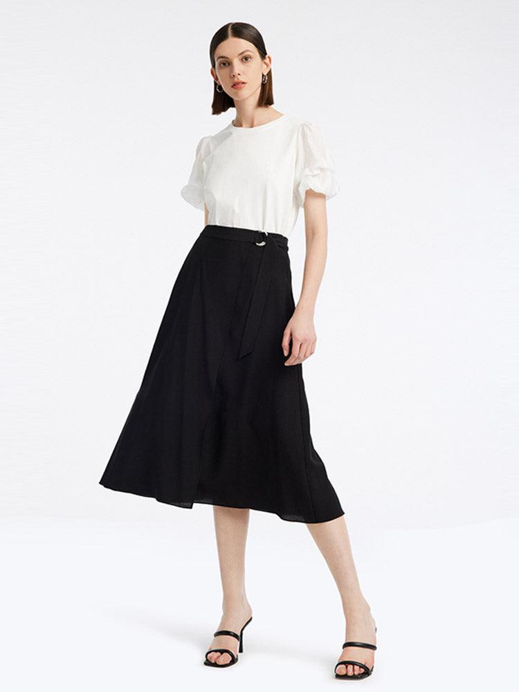 Acetate A-line Skirt GOELIA