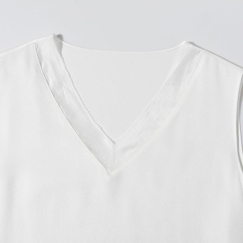 Acetate V-Neck Top GOELIA