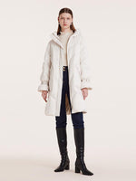 Pearl Patch Pocket Hooded Goose Down Garment GOELIA