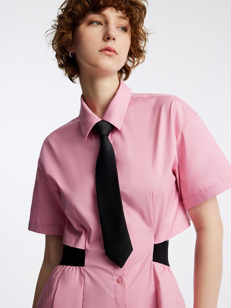 Light Pink Dress With Tie GOELIA