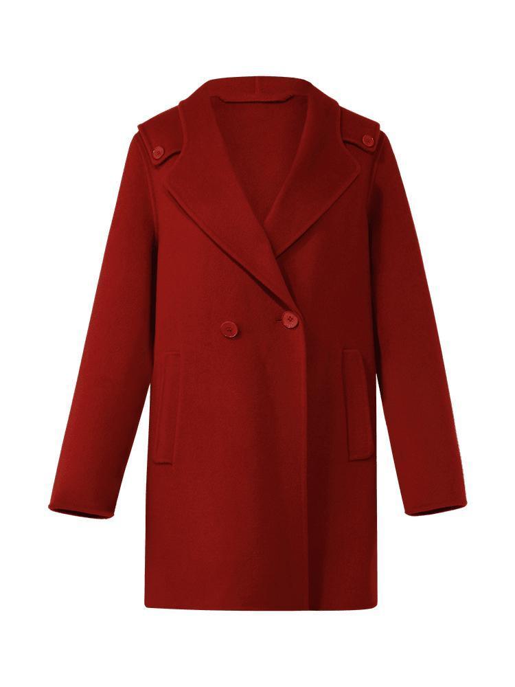 Tencel Wool Double-Faced Lapel Coat GOELIA