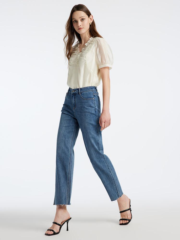 Straight-legged Ankle Length Jeans GOELIA