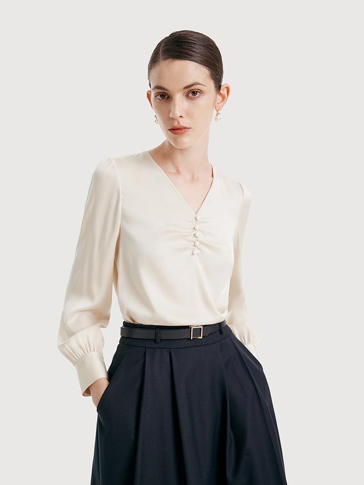 22 Momme Silk Woven Shirt GOELIA