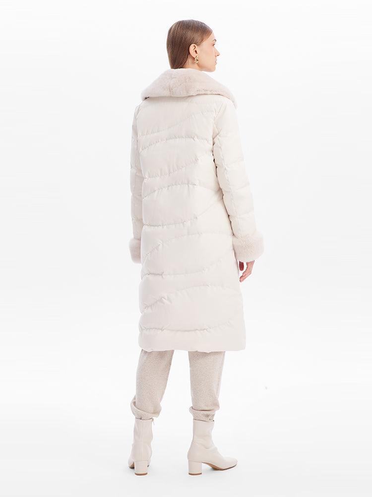 Rabbit Collar Goose Down Coat GOELIA